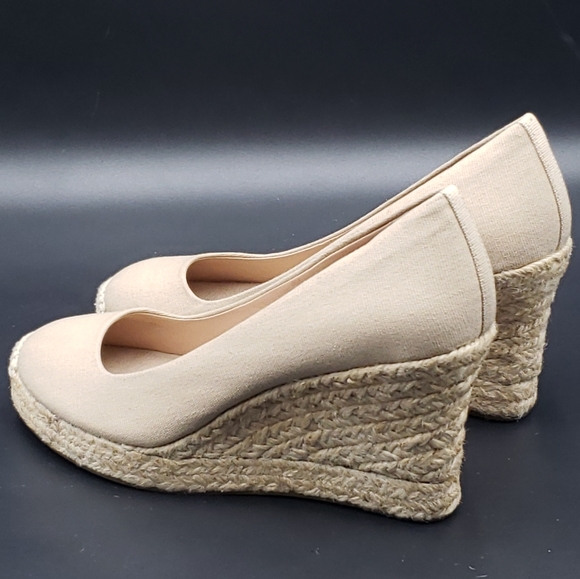 J. Crew Seville espadrille wedges canvas. NWOT size 8 - Picture 3 of 13